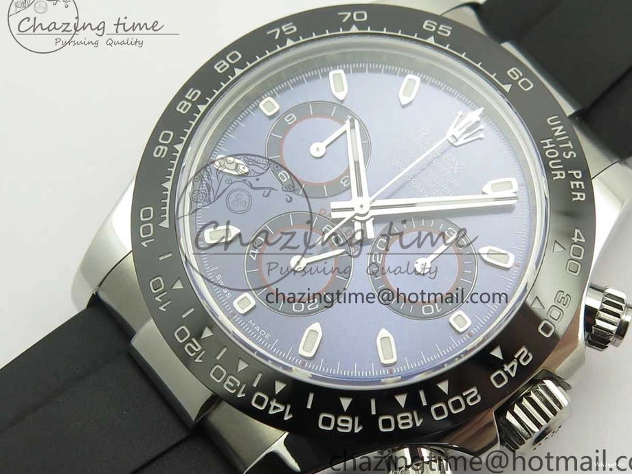 Daytona SS 1:1 Edition Noob Strap Black Best Rubber (Free SA4130 on Dial 904L Blue Extra Case Strap) 116519 0411